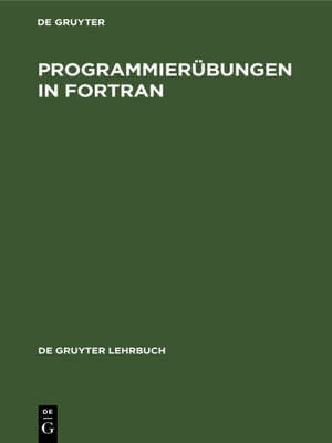 cover image of Programmierübungen in FORTRAN